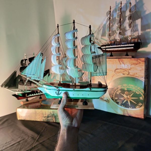 Green And White Boat