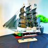 Handmade Wooden Sail Boats-Black color, wooden boat - nic home decor