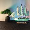 Wodden Sailboats Green And White
