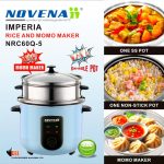 Novena 60Q-6, 3L rice cooker, momo cooker, electric rice cooker, non-stick rice cooker, stainless steel steamer, casting metal body cooker, kitchen appliances, Bangladesh rice cooker