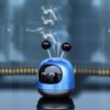 robot car air freshener, dashboard perfume, cute car decor, car fragrance diffuser, car interior freshener, blue robot air freshener, novelty car accessory, car odor eliminator, gift for car lovers, car dashboard ornament