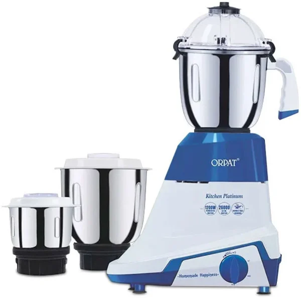 Orpat Kitchen Platinum, Orpat Mixer Grinder, 1200W Mixer Grinder, High Power Blender, Stainless Steel Jars, Kitchen Platinum Series, Home Appliances, Electric Mixer Grinder, 3 Jar Grinder, Kitchen Tools Bangladesh-nic-home-decor, wholesale-bd, best-price-bd, best-products-in-bd, gifts-and-unique, nic-wall-e-tissue-holder, unique-home-decor-bd, robot-tissue-box-bd, disney-merchandise-bangladesh, quirky-gift-ideas-bd