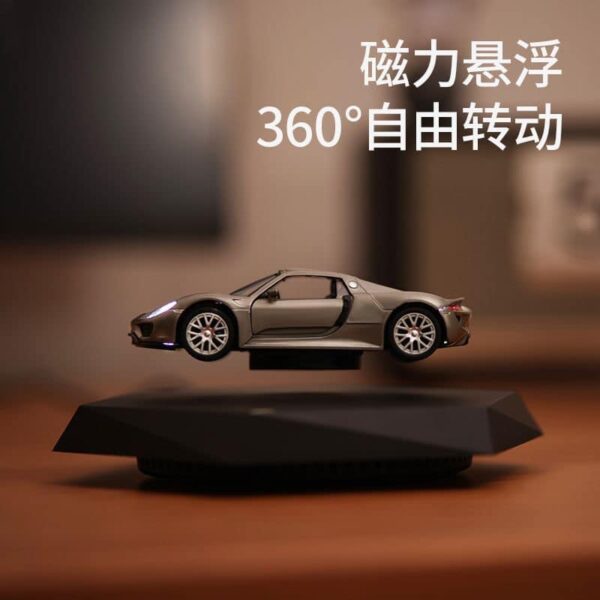 floating car display, magnetic levitation car, desktop car model, levitating car ornament, car enthusiast gift, spinning car display, collectible car decor, black base levitation stand, futuristic display piece, tech desktop ornament-nic-home-decor, wholesale-bd, best-price-bd, best-products-in-bd, gifts-and-unique, nic-wall-e-tissue-holder, unique-home-decor-bd, robot-tissue-box-bd, disney-merchandise-bangladesh, quirky-gift-ideas-bd