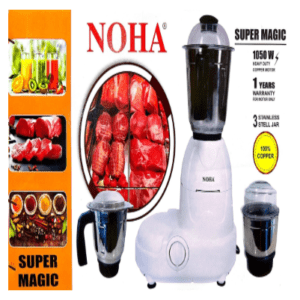 Noha Super Magic Blender, 1050W Mixer Grinder, Stainless Steel Jars, Pure Copper Motor, 3 in 1 Blender, Kitchen Mixer Bangladesh, Heavy Duty Blender, Electric Blender Grinder, Liquid Jar, Dry Jar, Chutney Jar, High Power Mixer, Noha 1050W Blender, Multi Jar Grinder, Kitchen Appliance BD