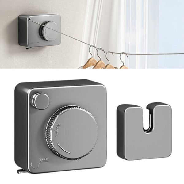 retractable clothesline BD, indoor clothes drying rope, portable laundry line Bangladesh, non-sagging clothesline BD, retractable indoor laundry solution, wall mounted drying line BD, best clothes drying rope in Bangladesh, space-saving laundry tools BD, wholesale clothesline BD