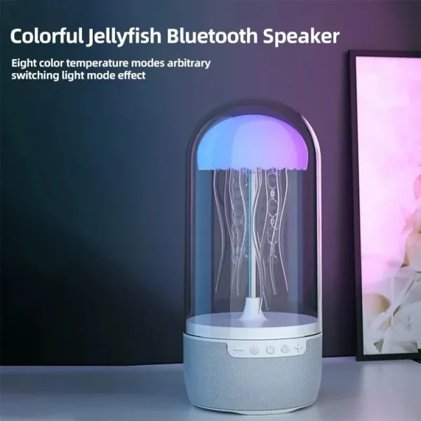 jellyfish lamp speaker, bluetooth jellyfish lamp, color changing LED light, floating jellyfish decor, bd best price, wholesale bd, night light lamp, unique home gadget, Nic Home Decor, nicdecor.com
