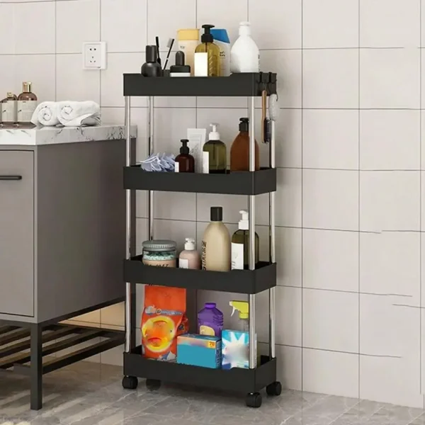 gap storage rack, narrow storage cart bd, movable trolley rack, kitchen storage trolley, slim bathroom organizer, rolling storage shelf, space saving cart, bd best price, Nic Home Decor, nicdecor.com