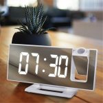 projector alarm clock bd, digital led mirror clock, 180 degree time projector, electronic table clock bd, alarm clock with temperature display, smart bedroom clock bd, rotating projection clock, large display desk clock, Nic Home Decor, nicdecor.com