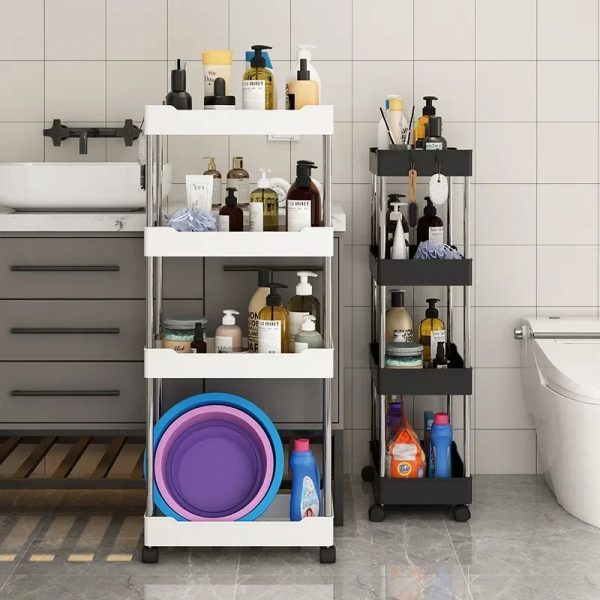 wide storage trolley, high capacity rack bd, movable storage cart, multi purpose organizer, kitchen trolley rack, office storage cart, rolling shelf unit, space saver furniture, bd best price, Nic Home Decor