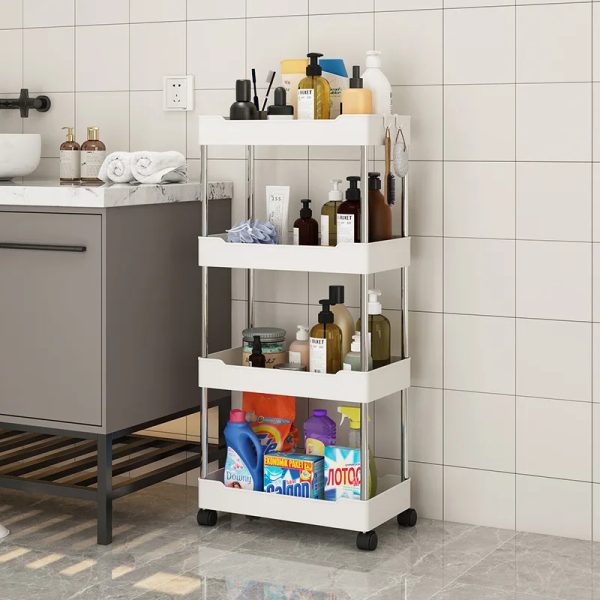wide storage trolley, high capacity rack bd, movable storage cart, multi purpose organizer, kitchen trolley rack, office storage cart, rolling shelf unit, space saver furniture, bd best price, Nic Home Decor