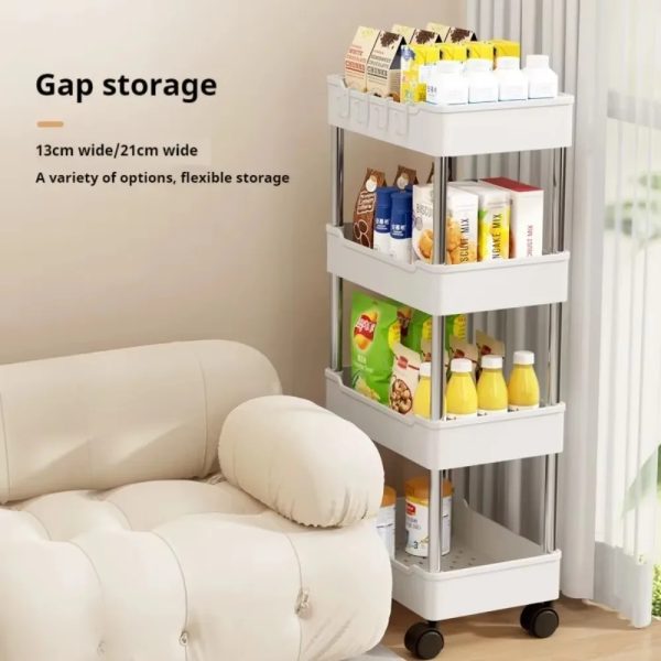 wide storage trolley, high capacity rack bd, movable storage cart, multi purpose organizer, kitchen trolley rack, office storage cart, rolling shelf unit, space saver furniture, bd best price, Nic Home Decor