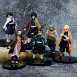 6 piece set of 6.3 inch demon slayer action figures 1