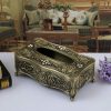 metal tissue box holder, antique rose tissue box, vintage tissue cover, floral tissue holder, home decor accessory, elegant tissue box, nicdecor.com, nichomedecor, gift for home, metal desk organizer