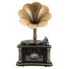 record player, gramophone, phonograph turntable, vintage speaker, wireless music system, USB record player, FM radio speaker, home audio decor, nichomdecor, nicdecor.com