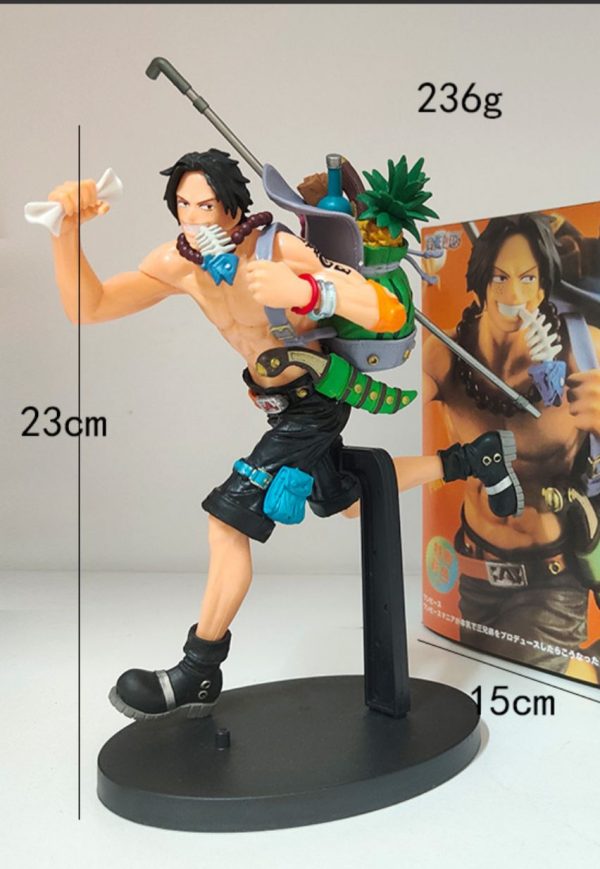 Portgas D. Ace figure, One Piece action figure, anime collectible BD, running pose anime figure, Ace figure with backpack, 23cm anime statue, One Piece gift item, anime decor Bangladesh, NicDecor, NichoHomeDecor