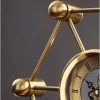 Heavy golden skeleton roman clock for desktop, office, gifts 2