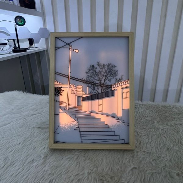Model 1 sea view in bedroom creative picture frame rechargeable system light lamp 44