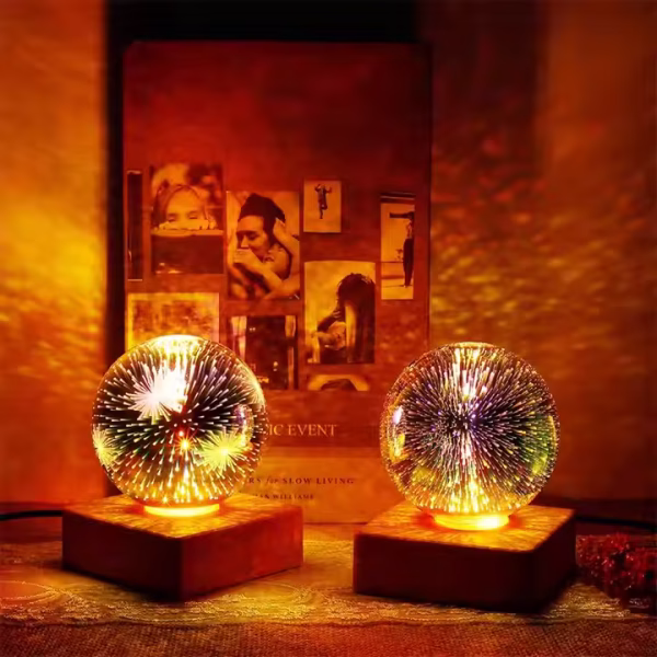 3D Firework Night Light, Starry Sky Projector, USB Rechargeable Lamp, Touch Control LED Light, Home Decoration Light, Creative Gift Lamp, Bedside Night Light, LED Star Projector, nicdecor.com, nichomedecor