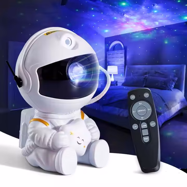 3D Astronaut Night Light, Nebula Star Projector, Kids Night Lamp, Space Themed Light, Starry Night Light, USB Powered Night Light, Adjustable Projection Lamp, Remote Control Night Light, nicdecor.com, nichomedecor