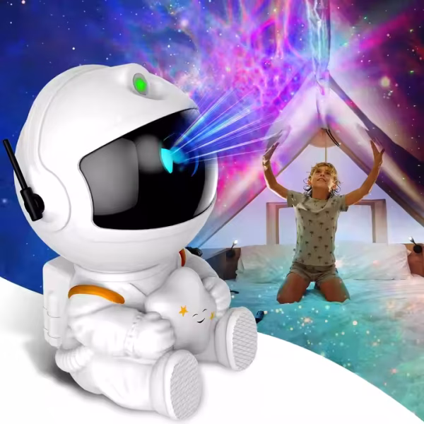 3D Astronaut Night Light, Nebula Star Projector, Kids Night Lamp, Space Themed Light, Starry Night Light, USB Powered Night Light, Adjustable Projection Lamp, Remote Control Night Light, nicdecor.com, nichomedecor