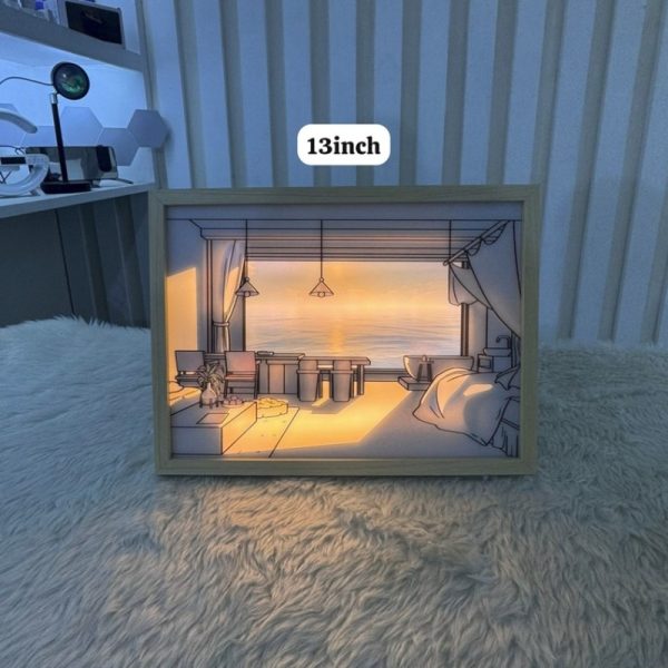 Sea view in bedroom creative picture frame light lamp 2025 01 28 02 27 41 6597