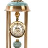 Antique golden skeleton dial desk clock4