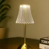 Elegant crystal touch lamp with golden base2
