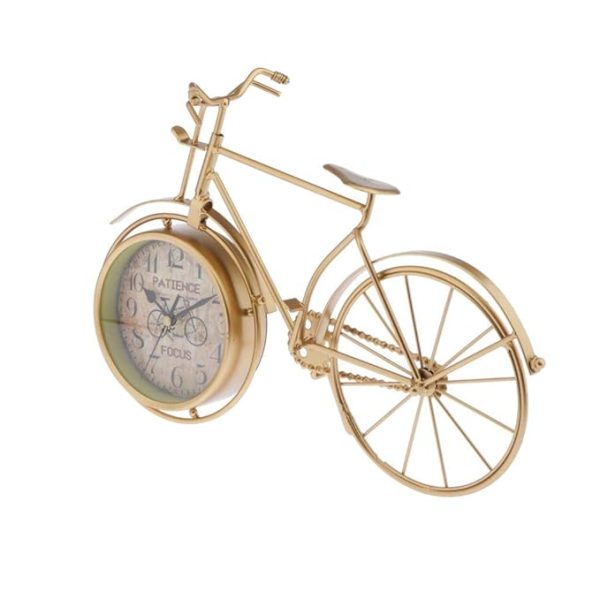 Retro vintage silent iron bike bicycle clock 3