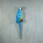 Yellow macaw parrot wall sculpture1