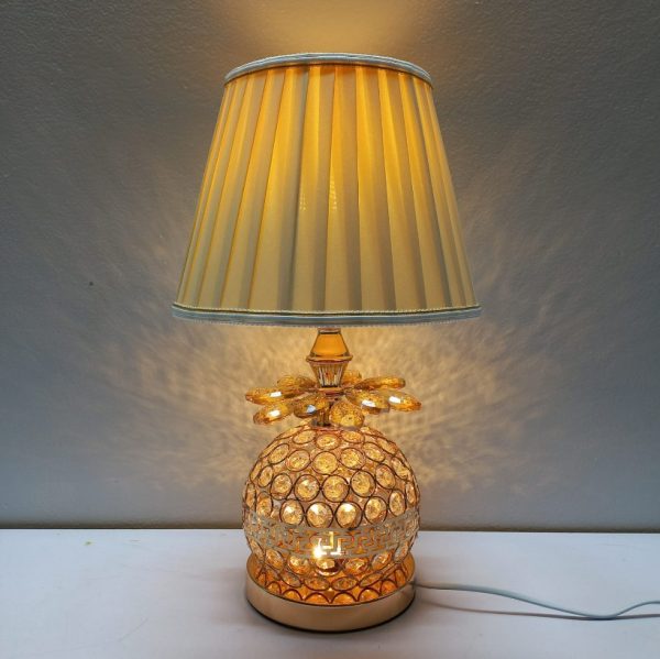 16.5 inches height metal crystal decorative table lamp 5