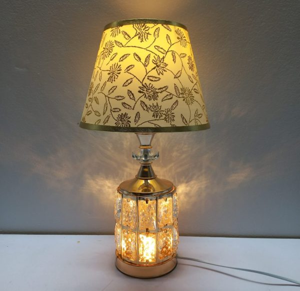 17 inches height metal crystal decorative table lamp 5