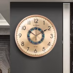 wall clock, modern wall clock, copper wall clock, living room decor, creative clock, silent wall clock, high quality fiber clock, tempered glass clock, nic home decor, nichomedecor.om