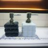 Black and white ceramic soap dispensers 1