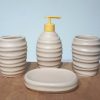 Complete ceramic bathroom accessory set 4 pieces
