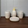 Complete ceramic bathroom accessory set 4 pieces 3