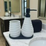 Elegant white soap dispenser & bathroom set