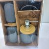 Grey and bamboo bathroom set 3
