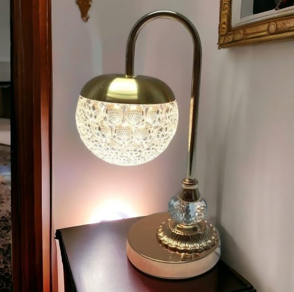 Rose gold crystal glass table lamp