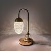 Rose gold metal & crystal glass table lamp