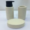 Speckled grid pattern bathroom set 2