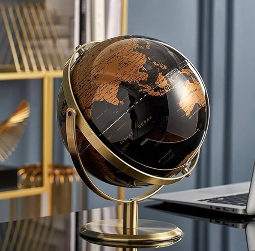 Premium Beautiful Globe 360° Rotating Aloy Golden - NIC HOME DECOR