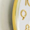 rose gold wall clock, modern wall clock, textured dial clock, fiber glass wall clock, golden wall clock, 30 inch wall clock, decorative wall clock, home decor clock, nicdecor.com, nichomedecor
