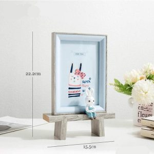 Cute cartoon rabbit wooden table photo frame 2