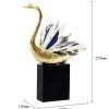 Elegant golden swan crystal sculptures 6
