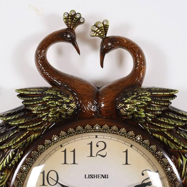 European style peacock wall clock 3