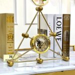 Geometric Pyramid Table Clock