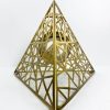 Golden Pyramid Metal Table Clock – Luxurious Timepiece