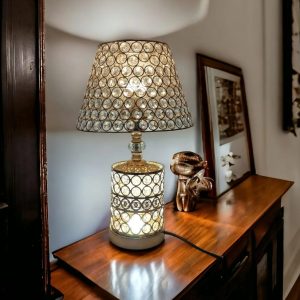 Luminous 17″ crystal elegance table lamp