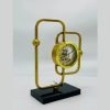 Modern Abstract Gold Frame Table Clock