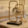 Modern Abstract Gold Frame Table Clock